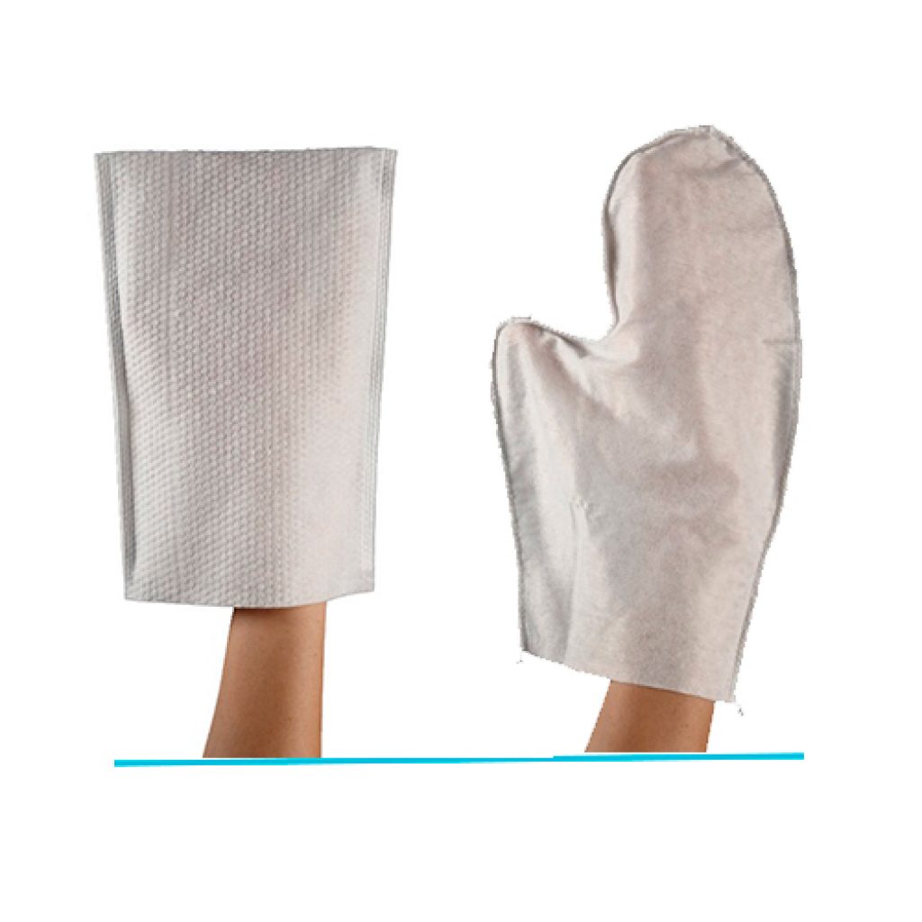gants de toilette jetables, gants de toilette à usage unique, gant